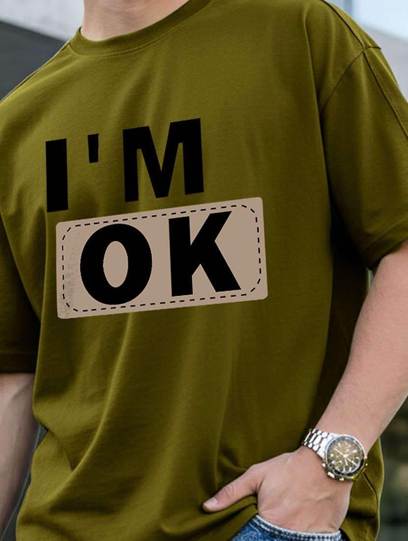 men typographic short sleeve oversized t-shirt - 22466463 -  Standard Image - 1
