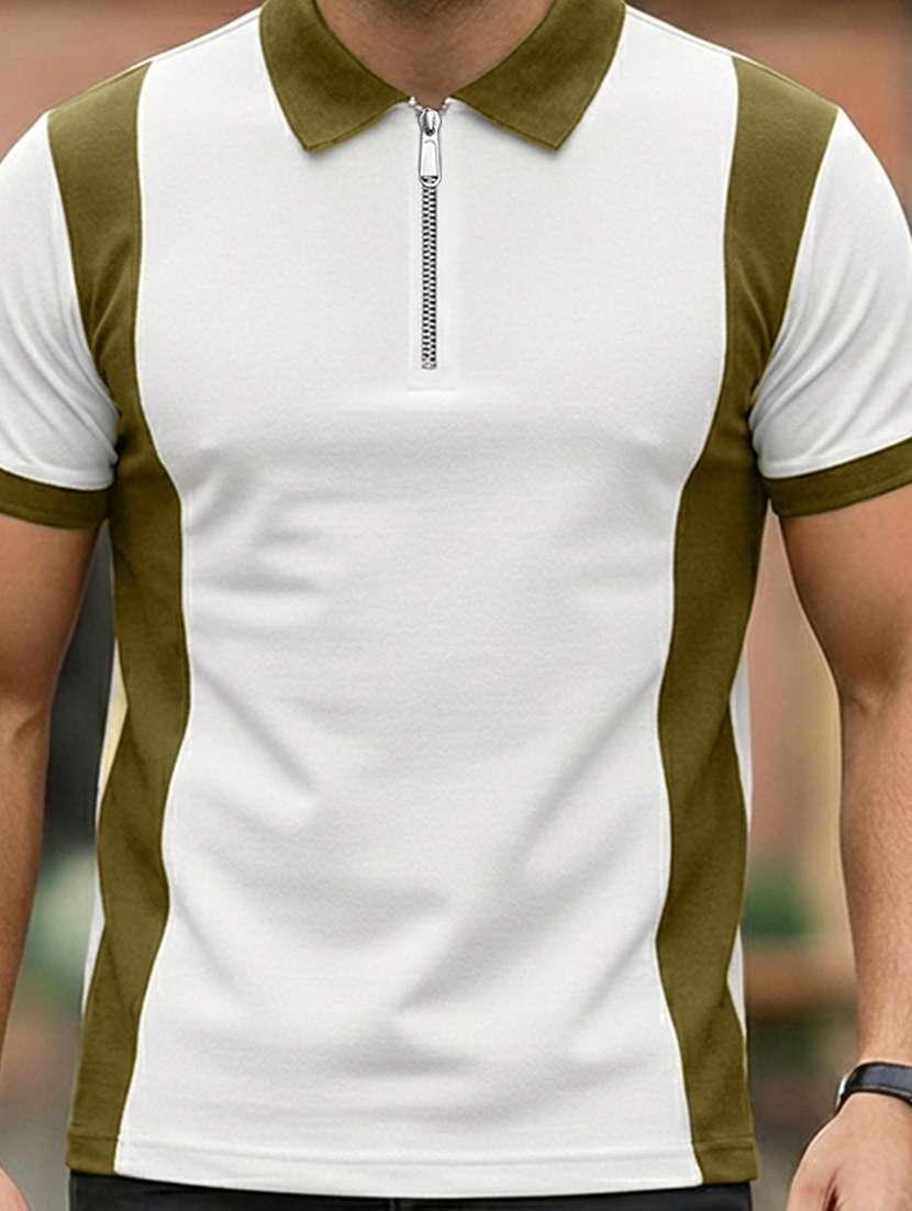 men color block short sleeve regular fit polo t-shirt - 22466573 -  Standard Image - 1