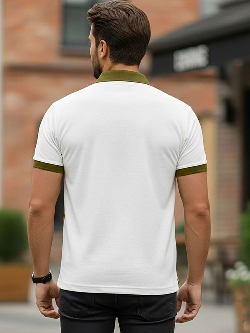 men color block short sleeve regular fit polo t-shirt - 22466573 -  Standard Image - 4