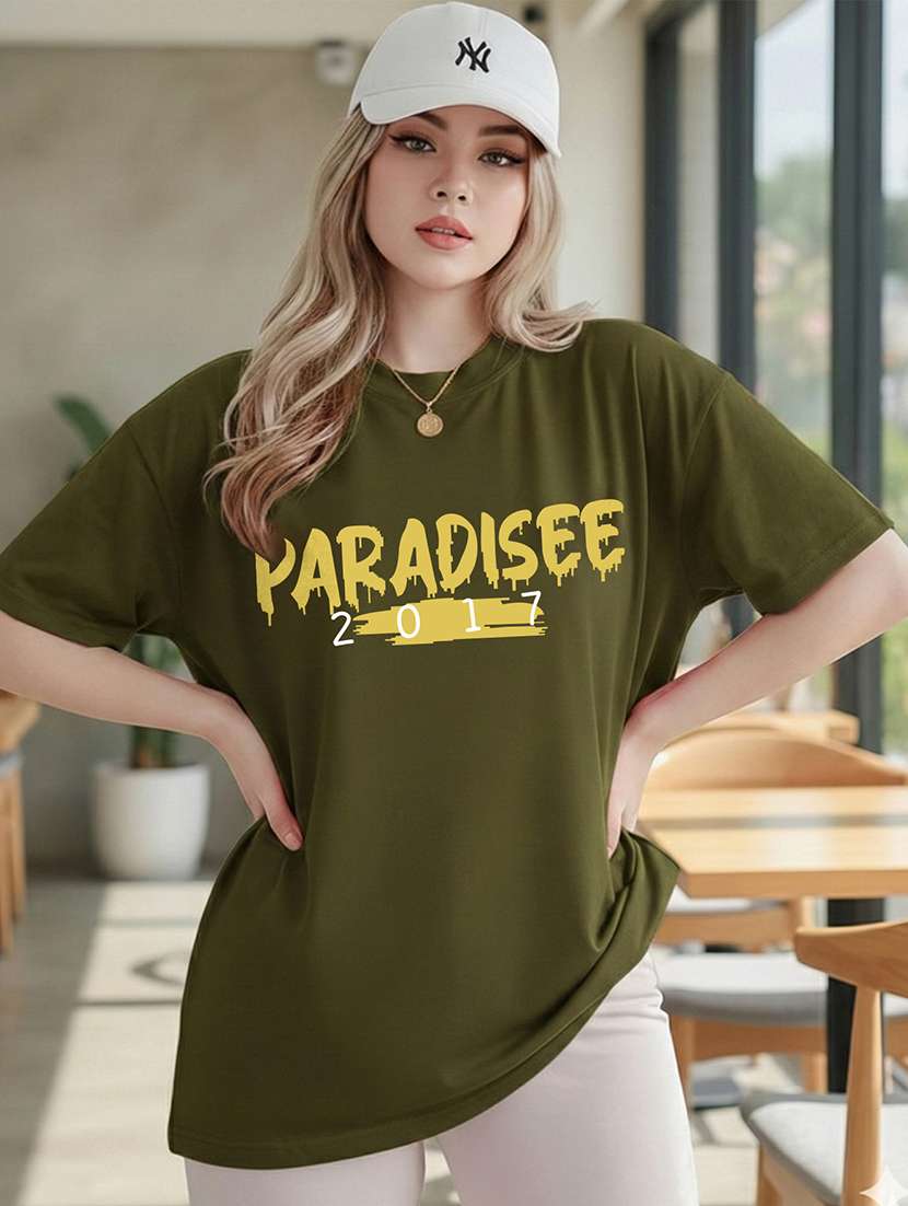 women typographic short sleeve oversized t-shirt - 22466709 -  Standard Image - 4
