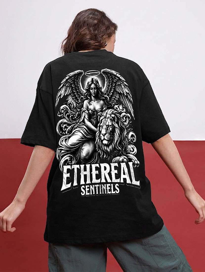 women back print short sleeve oversized t-shirt - 22466730 -  Standard Image - 1