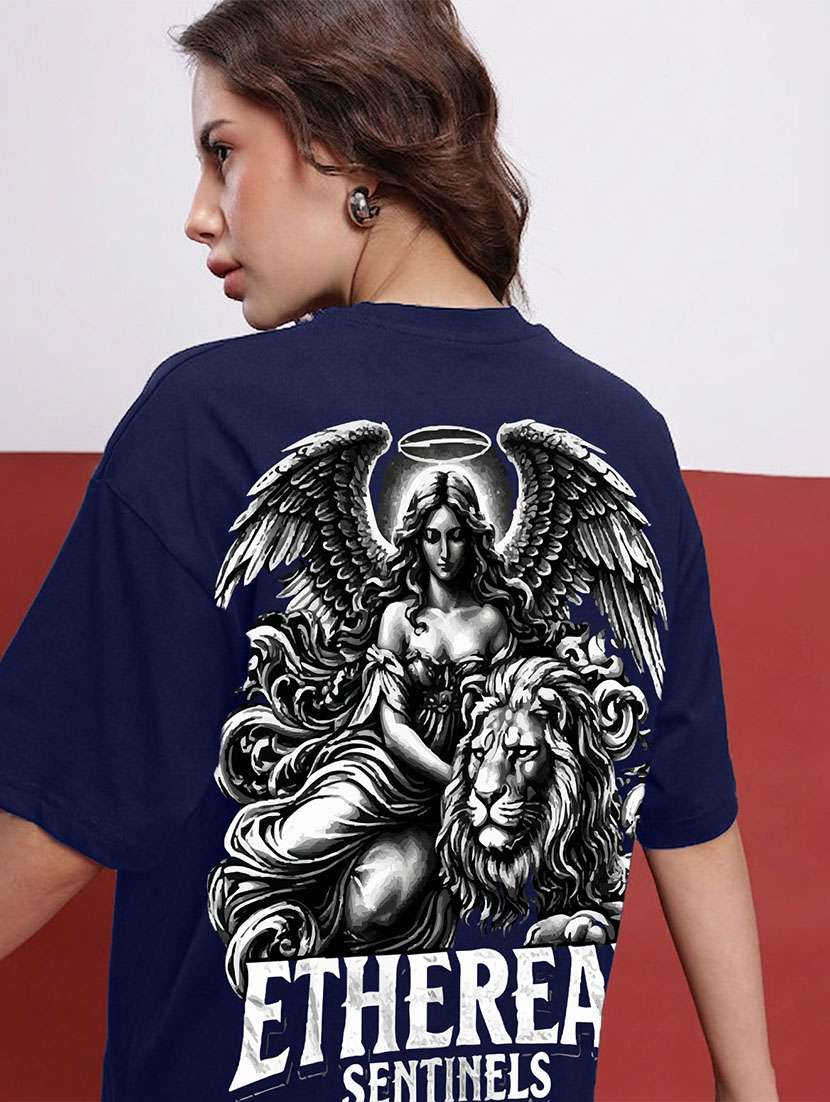 women back print short sleeve oversized t-shirt - 22466733 -  Standard Image - 1