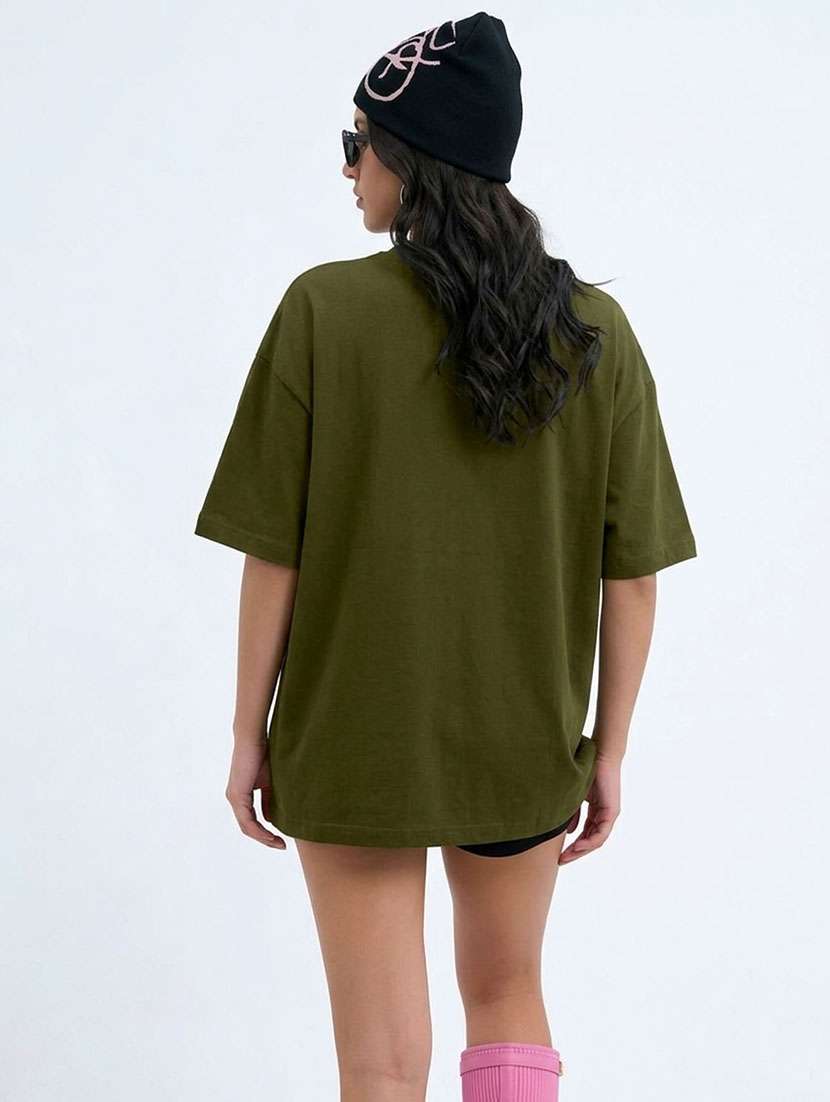 women typographic short sleeve oversized t-shirt - 22466783 -  Standard Image - 1