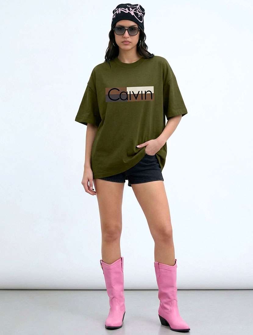 women typographic short sleeve oversized t-shirt - 22466783 -  Standard Image - 4