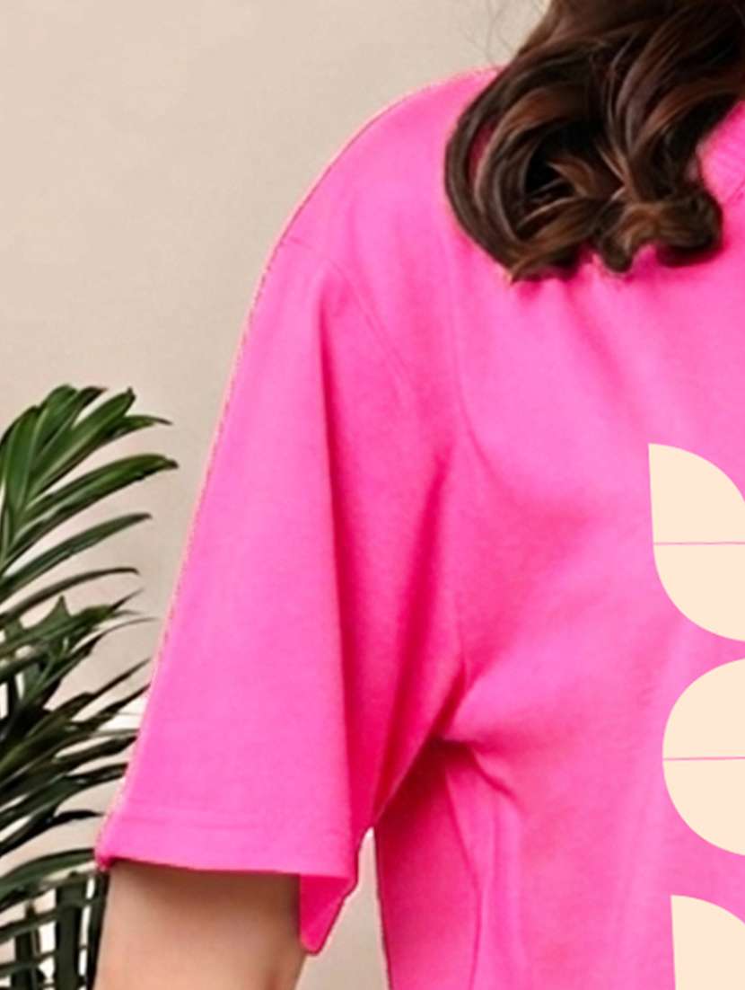 Women Printed Short Sleeve Oversized T-shirt - 22466828 -  Standard Image - 4