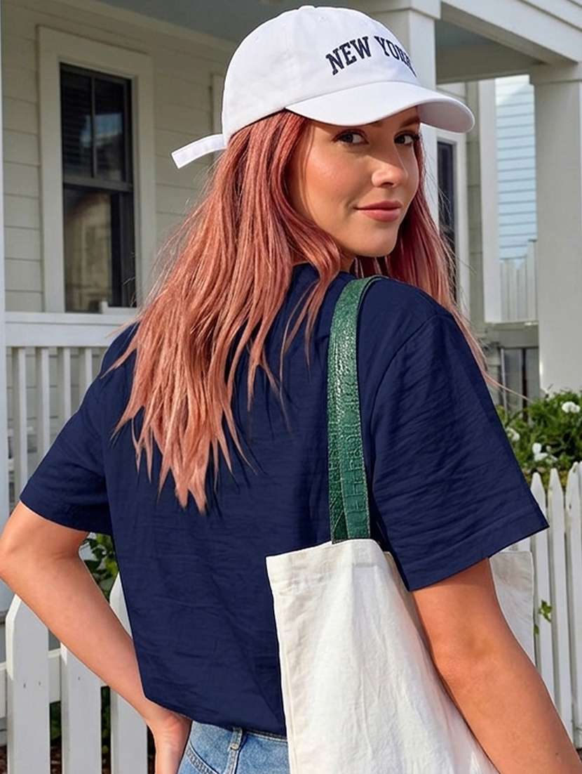 women printed short sleeve oversized t-shirt - 22466852 -  Standard Image - 1