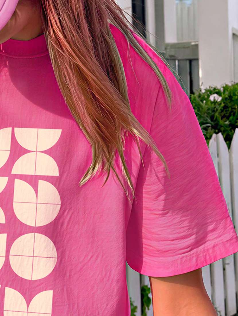 women printed short sleeve oversized t-shirt - 22466857 -  Standard Image - 4