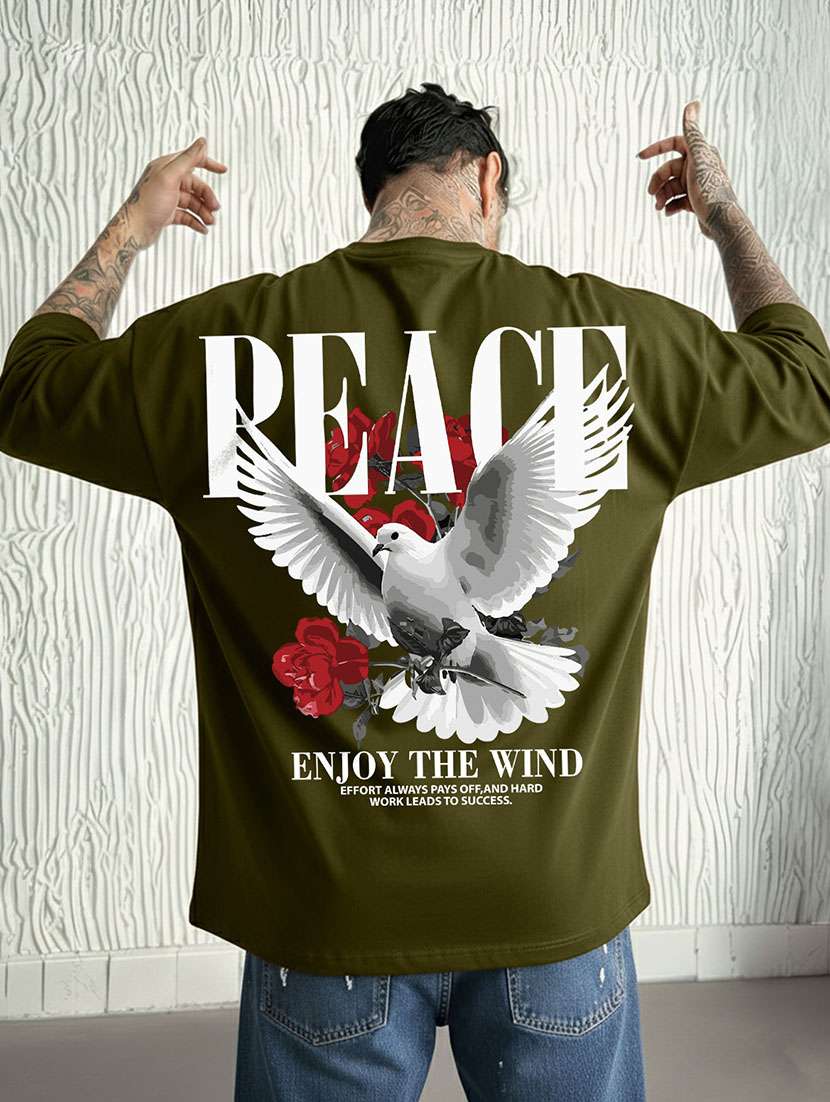 men printed short sleeve oversized t-shirt