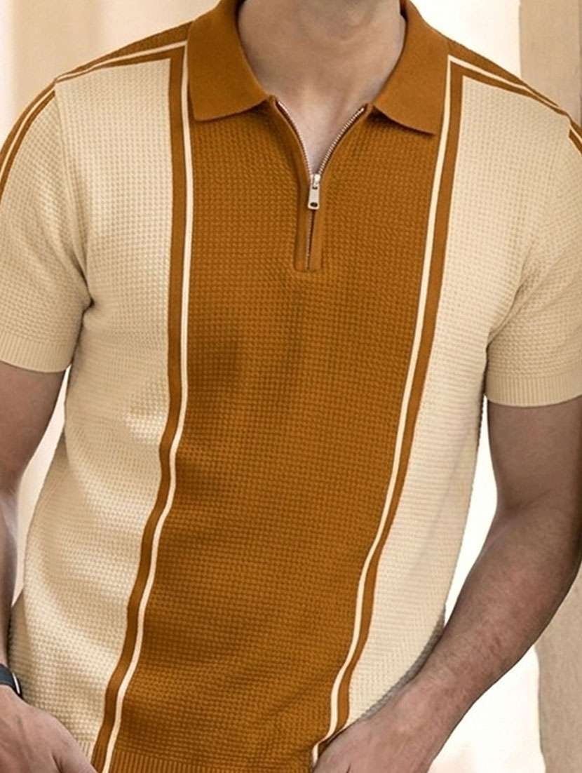 men color block short sleeve regular fit polo t-shirt - 22467029 -  Standard Image - 1