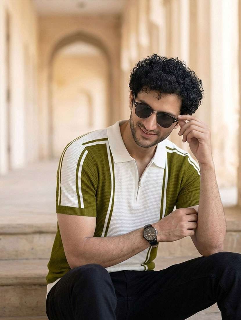men color block short sleeve regular fit polo t-shirt - 22467033 -  Standard Image - 1
