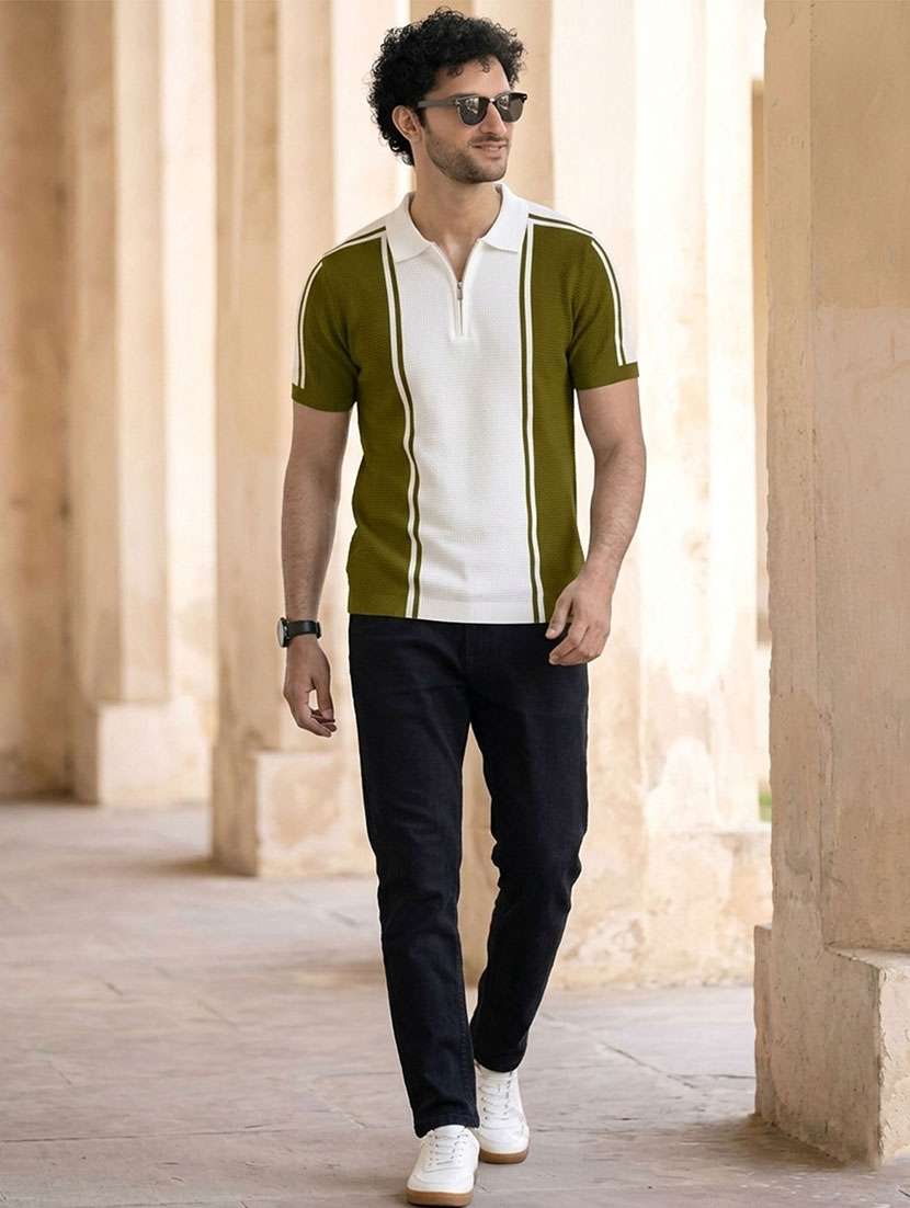 men color block short sleeve regular fit polo t-shirt - 22467033 -  Standard Image - 4