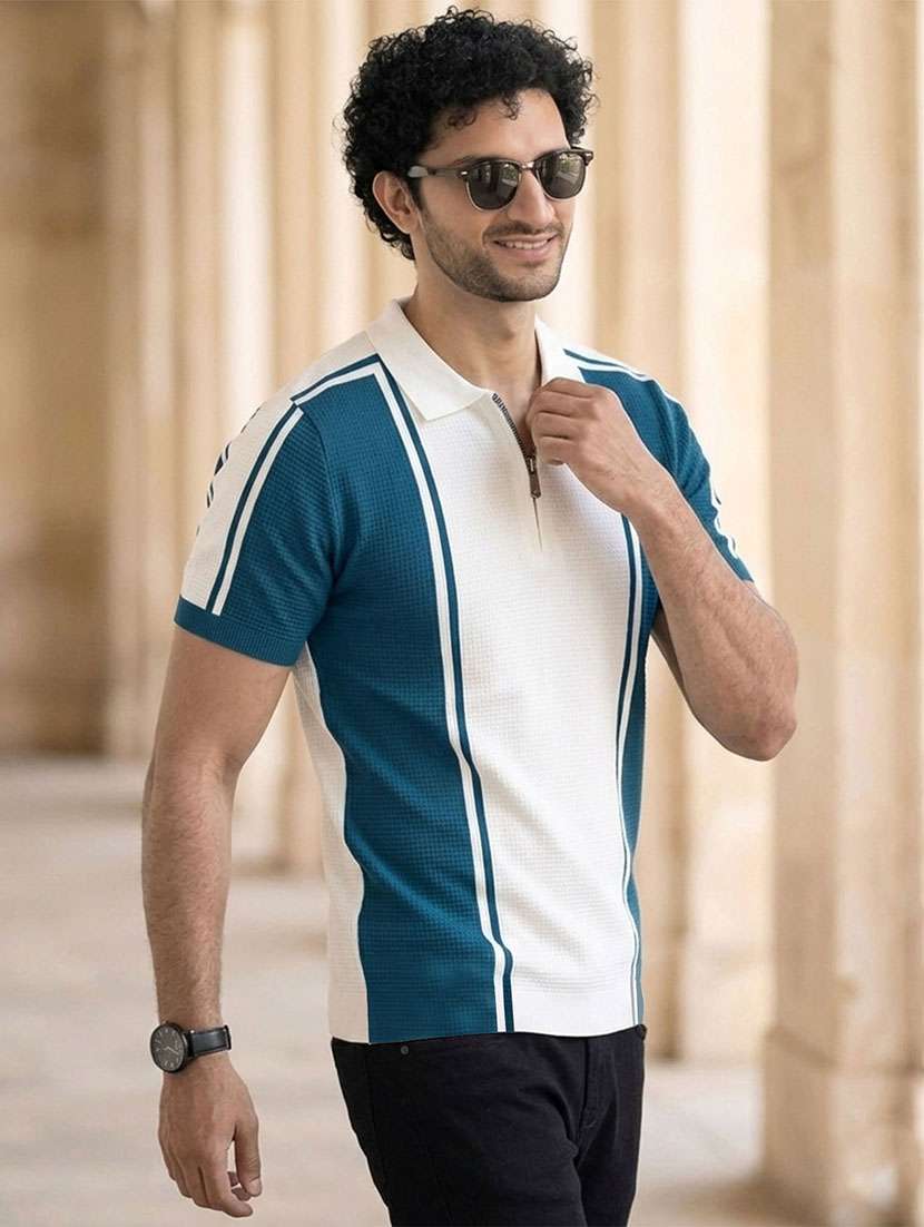 men color block short sleeve regular fit polo t-shirt - 22467034 -  Standard Image - 1