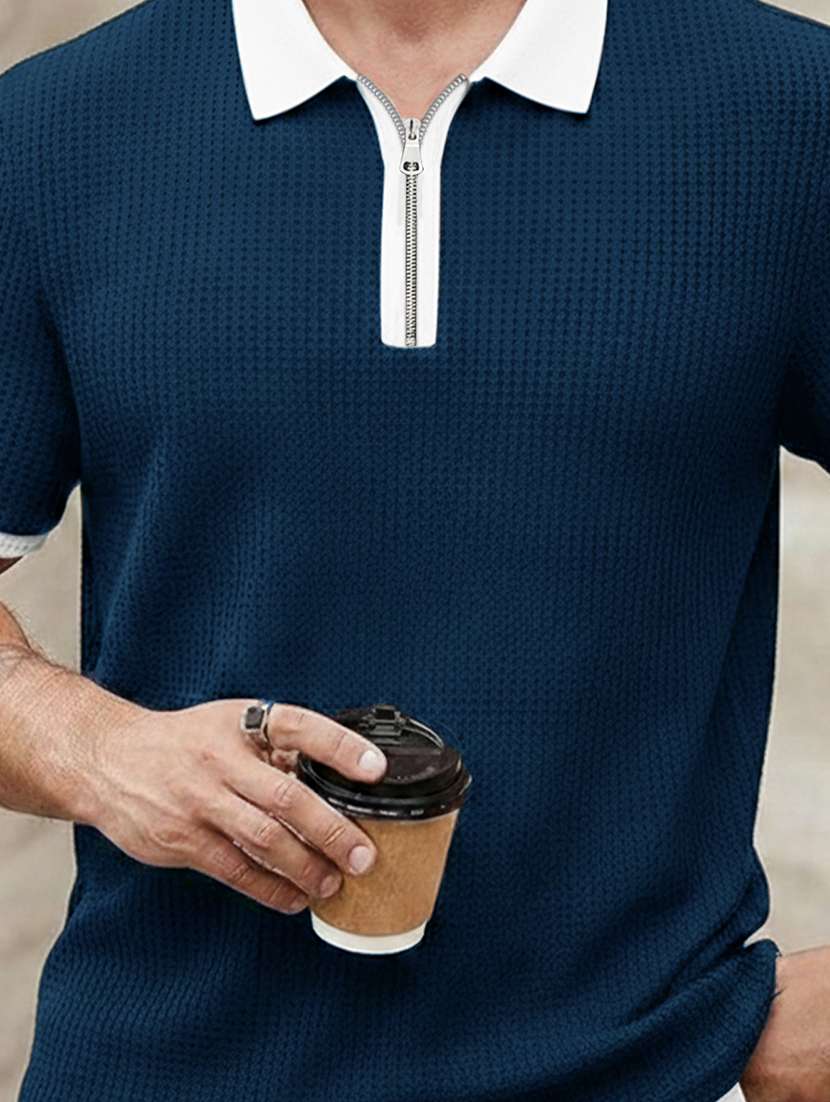 men self design short sleeve regular fit polo t-shirt - 22467262 -  Standard Image - 4