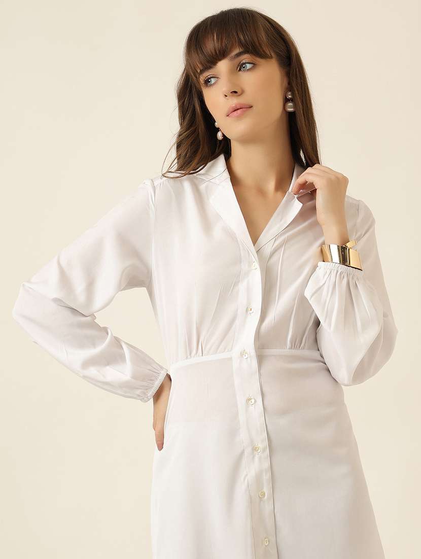 women solid long sleeve a-line dress - 22467480 -  Standard Image - 1