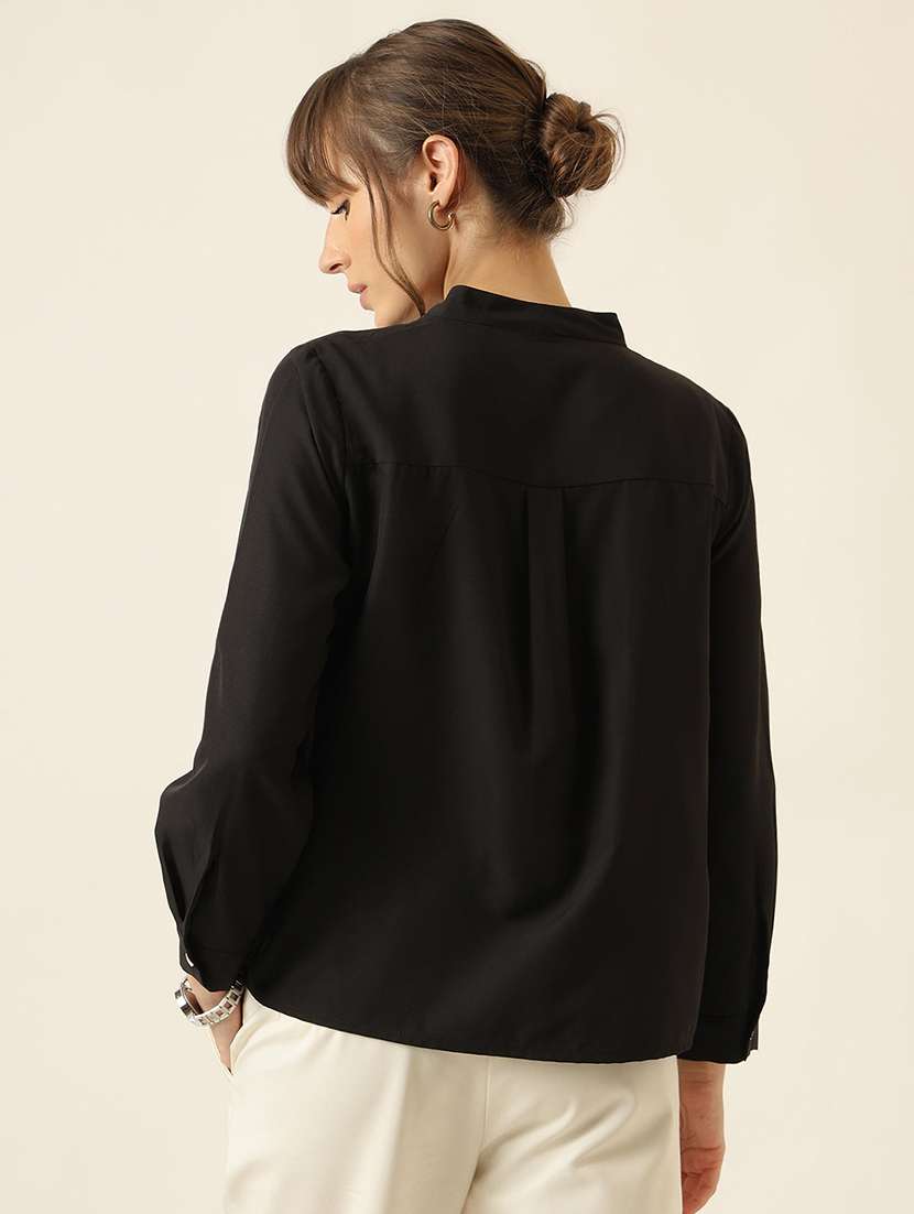 women solid long sleeve top  - 22467498 -  Standard Image - 4