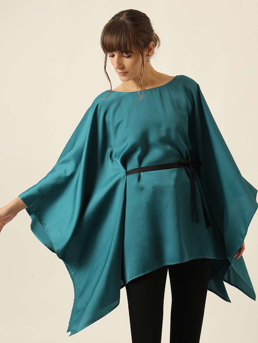 women solid kimono sleeve kaftan top - 22467504 -  Standard Image - 1