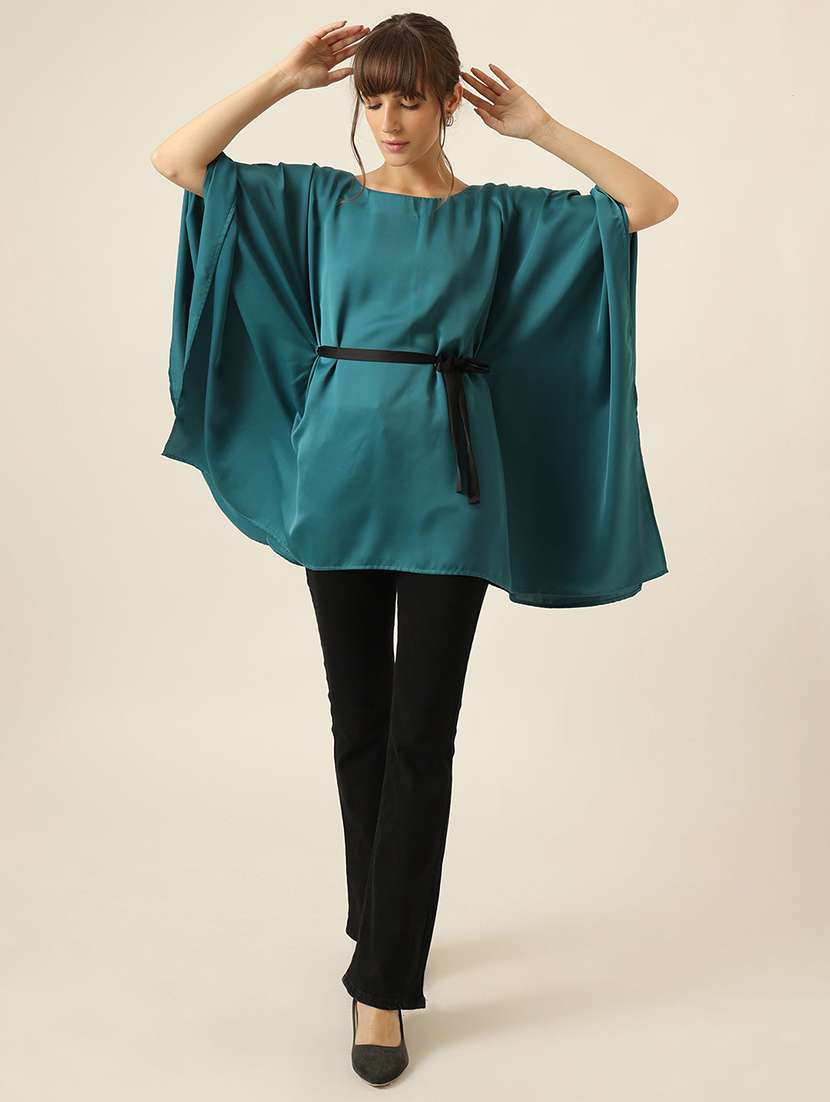 women solid kimono sleeve kaftan top - 22467504 -  Standard Image - 4