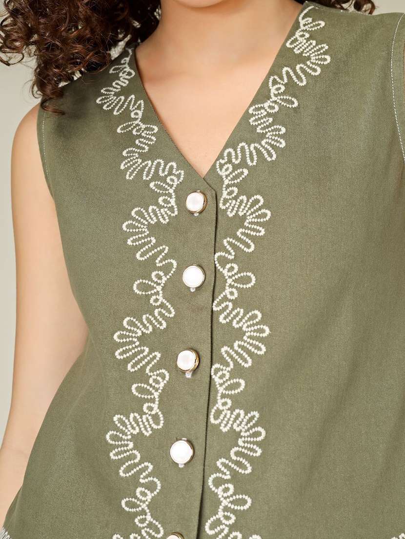 women floral cotton top and trouser set - 22467600 -  Standard Image - 1