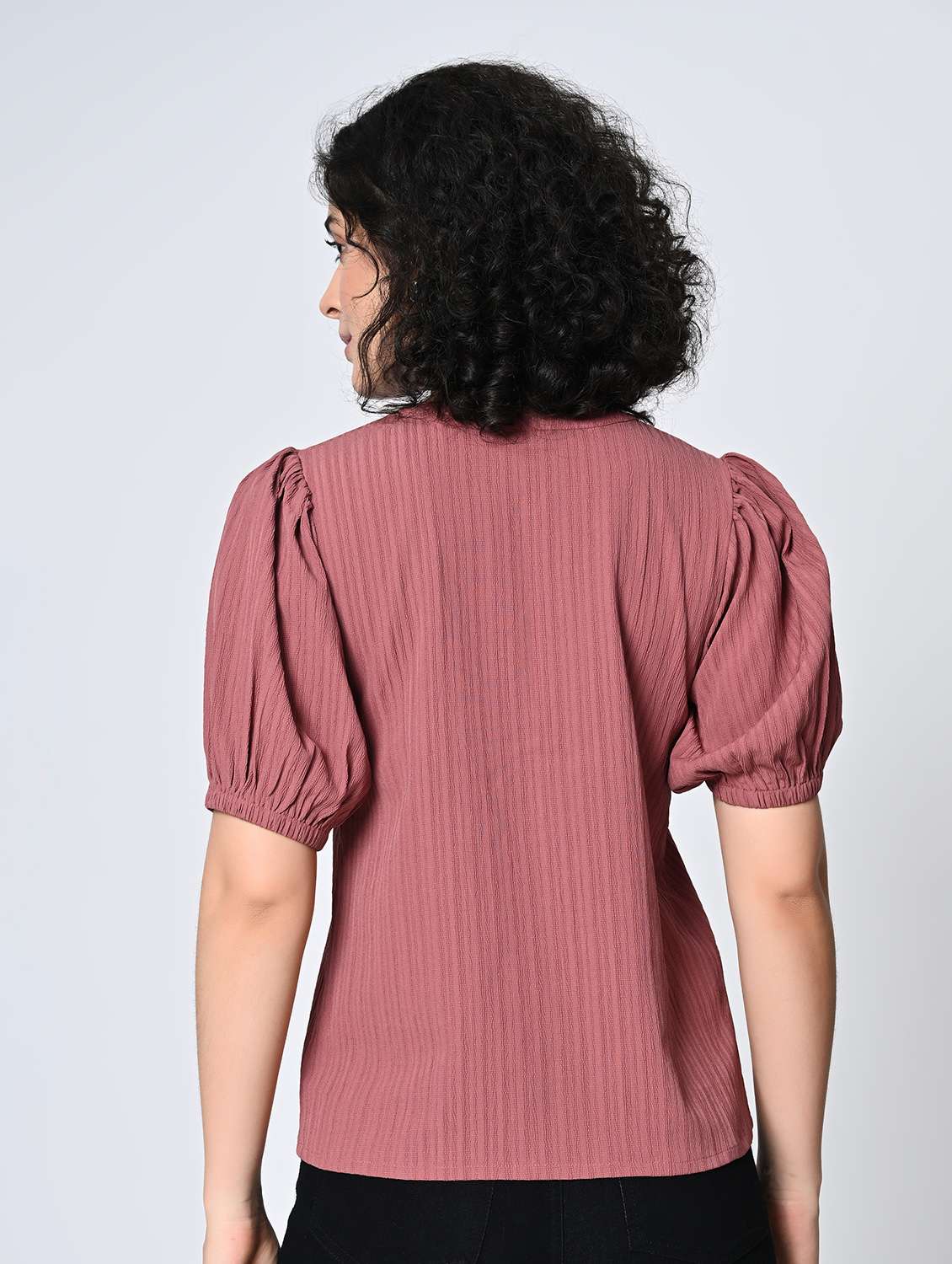 Women Solids Pink Polyester Regular Top - 22467619 -  Standard Image - 4