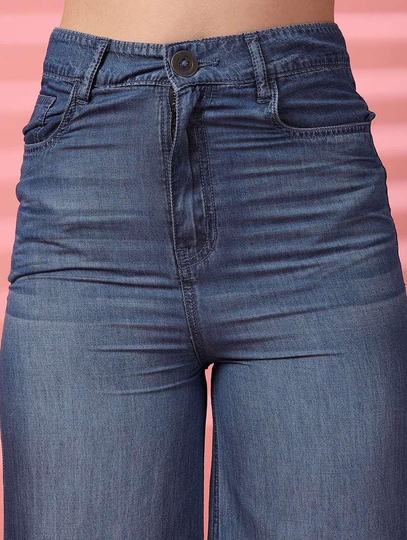 women blue cotton jean - 22467628 -  Standard Image - 1