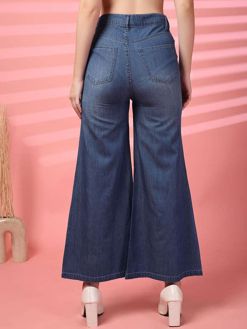 women blue cotton jean - 22467628 -  Standard Image - 4