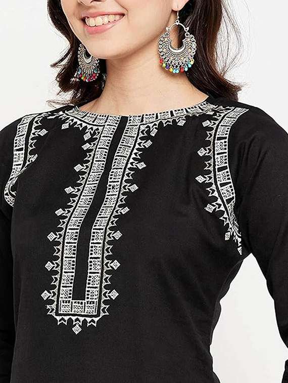 women black cotton blend top and trouser set - 22467630 -  Standard Image - 1
