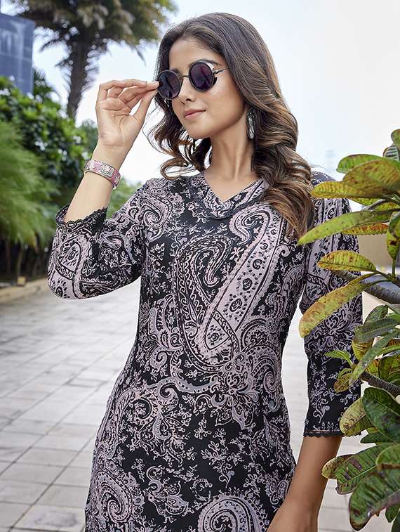 women black cotton blend top and trouser co-ord set - 22467638 -  Standard Image - 1