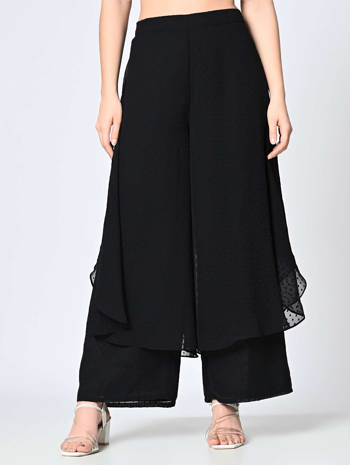 women black georgette palazzo