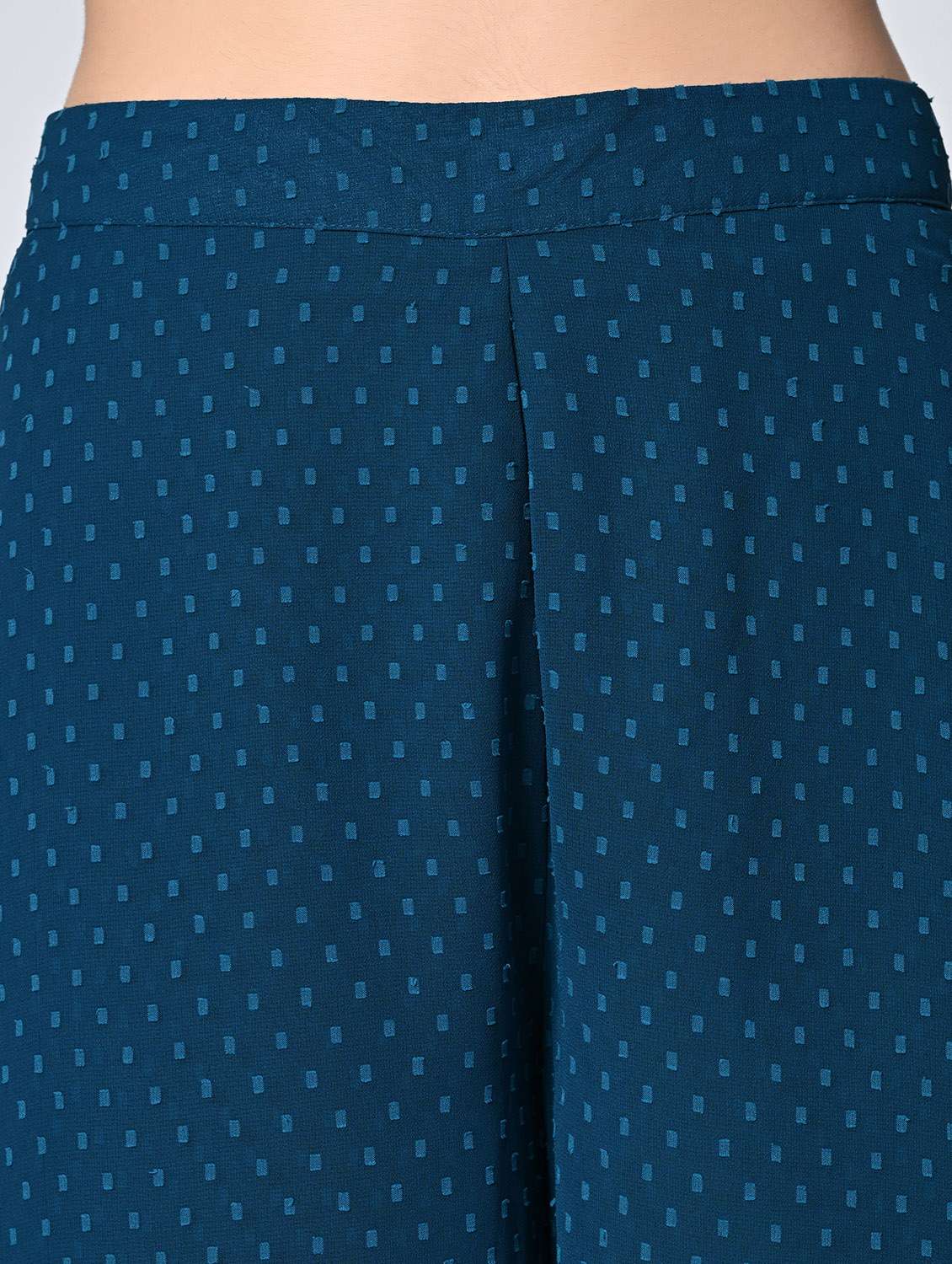 women teal georgette palazzo - 22467649 -  Standard Image - 1