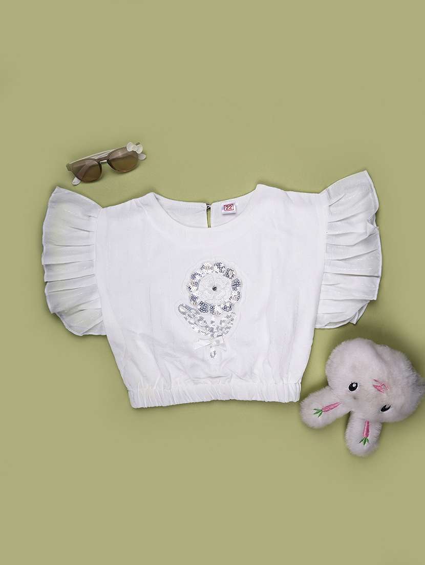 girls embellished round neck top and shorts set - 22467766 -  Standard Image - 1