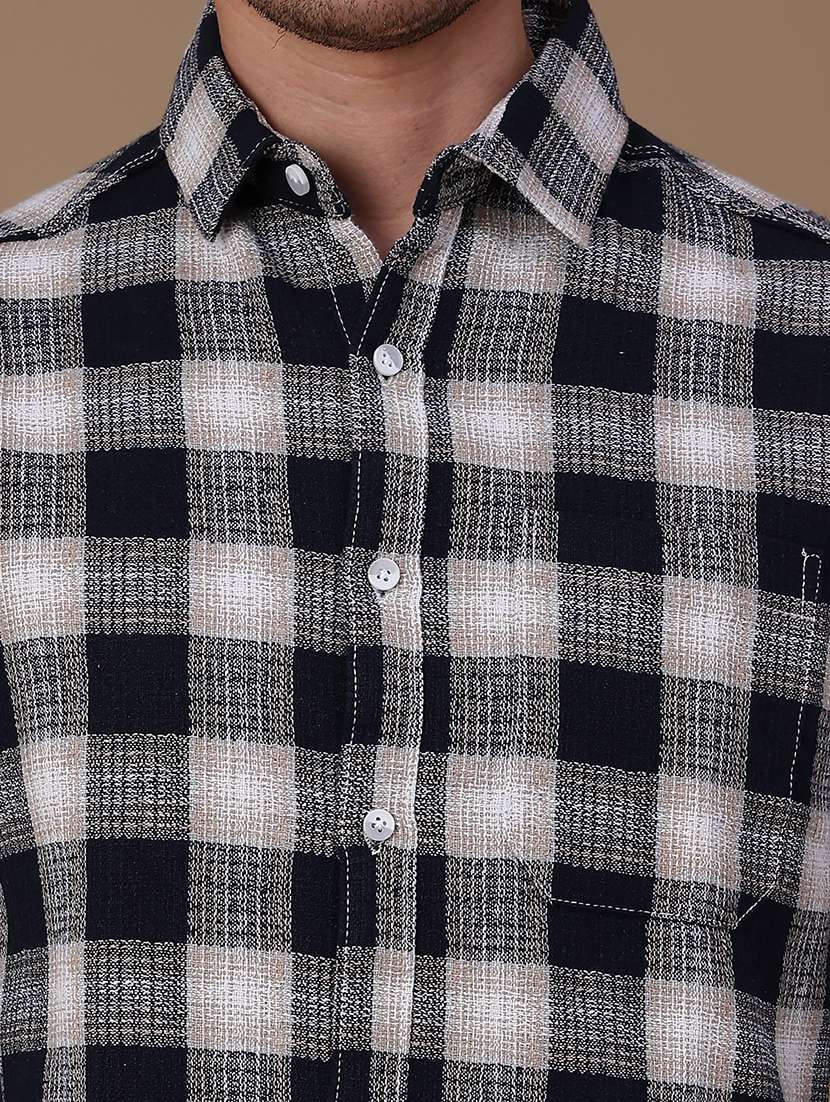 Men Checkered Long Sleeve Regular Fit Casual Shirt - 22467786 -  Standard Image - 1