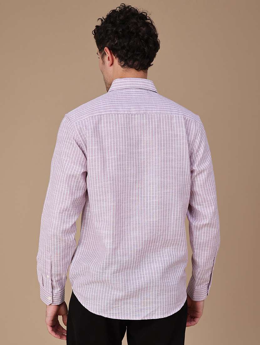 Men Striped Long Sleeve Regular Fit Casual Shirt - 22467790 -  Standard Image - 4