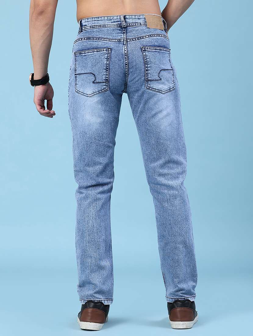 Men Washed Mid Rise Slim Fit Jeans - 22467821 -  Standard Image - 4