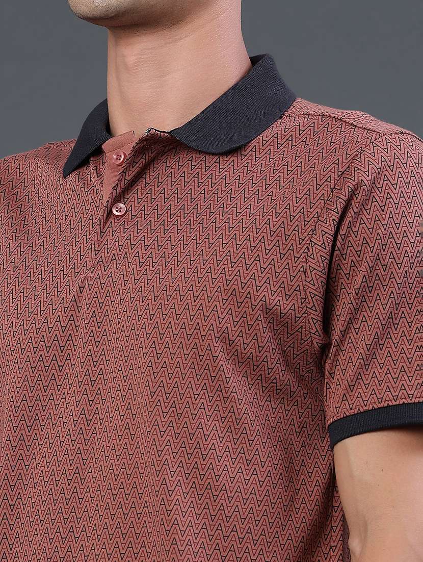men printed short sleeve regular fit polo t-shirt - 22468058 -  Standard Image - 1
