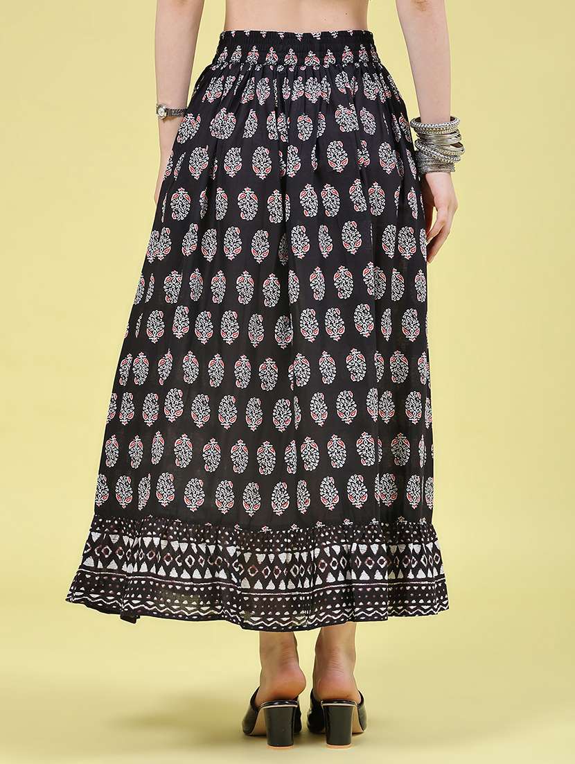 Women Printed High Rise Flared Skirt - 22468190 -  Standard Image - 4