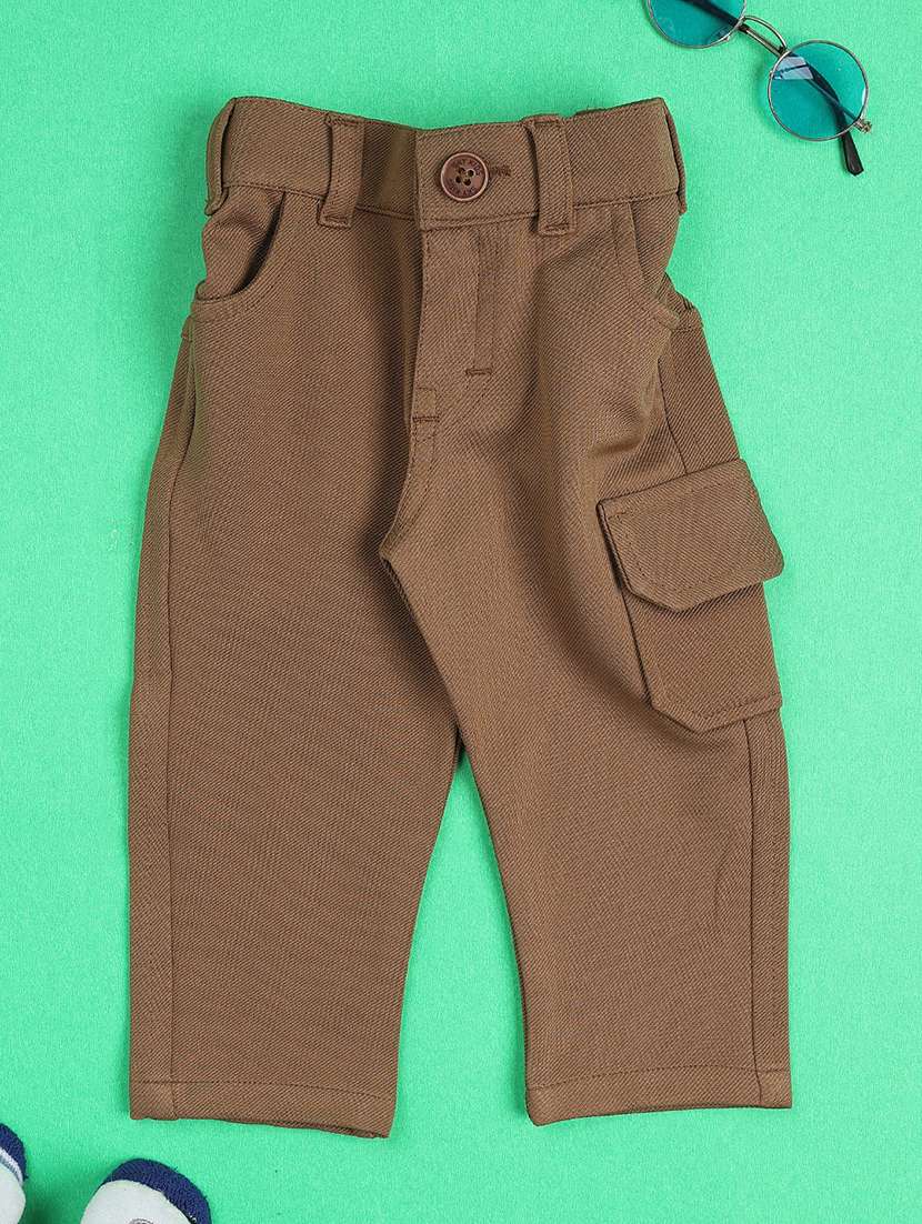 boys solid long sleeves shirt and trouser set - 22468233 -  Standard Image - 4