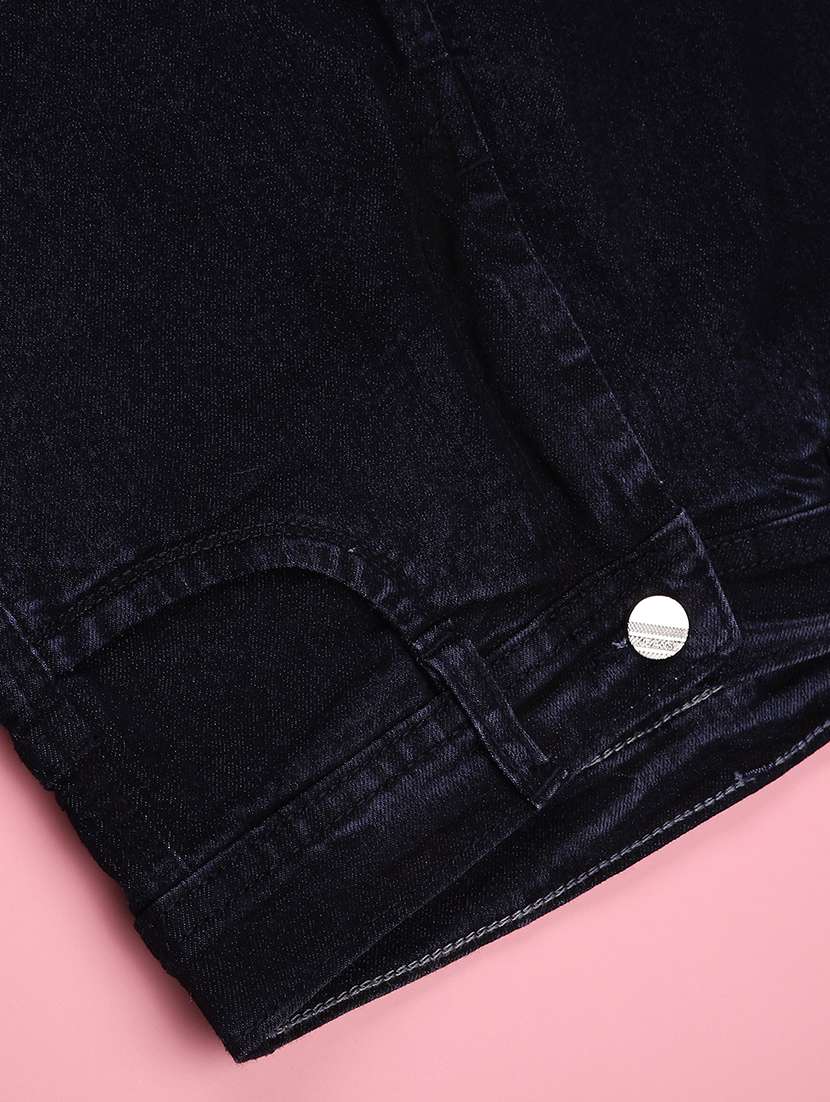 girls solid mid rise cargo jeans - 22468234 -  Standard Image - 4