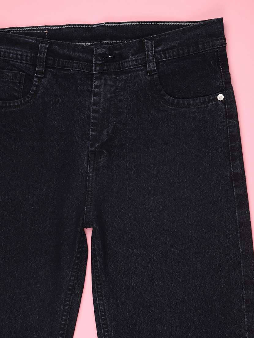 girls solid mid rise straight jeans - 22468237 -  Standard Image - 4