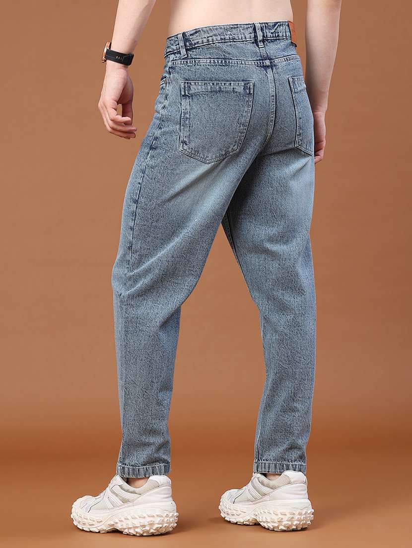 men washed mid rise tapered jeans - 22468295 -  Standard Image - 4