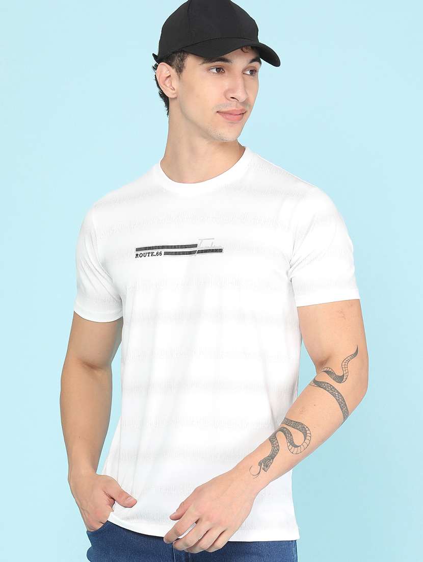 men printed short sleeves regular fit t-shirt