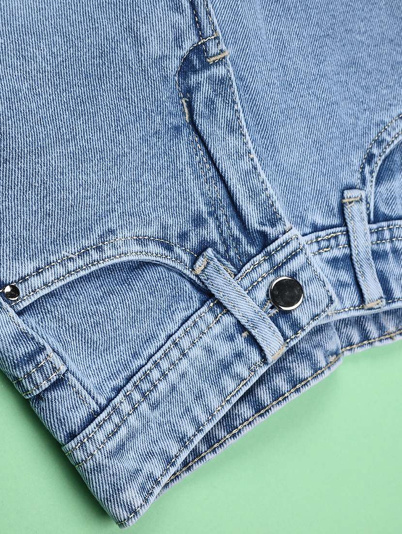 girls washed mid rise straight fit jeans - 22468438 -  Standard Image - 4