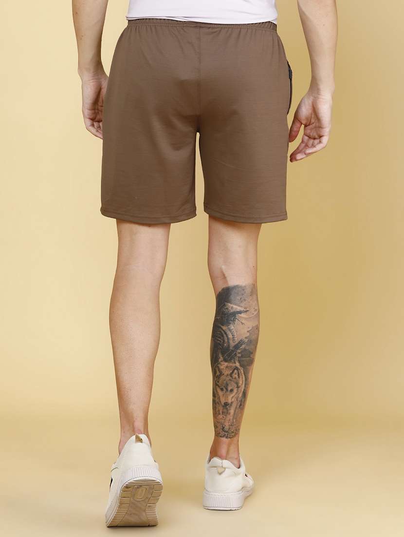 men solid mid rise regular fit shorts - 22468656 -  Standard Image - 4