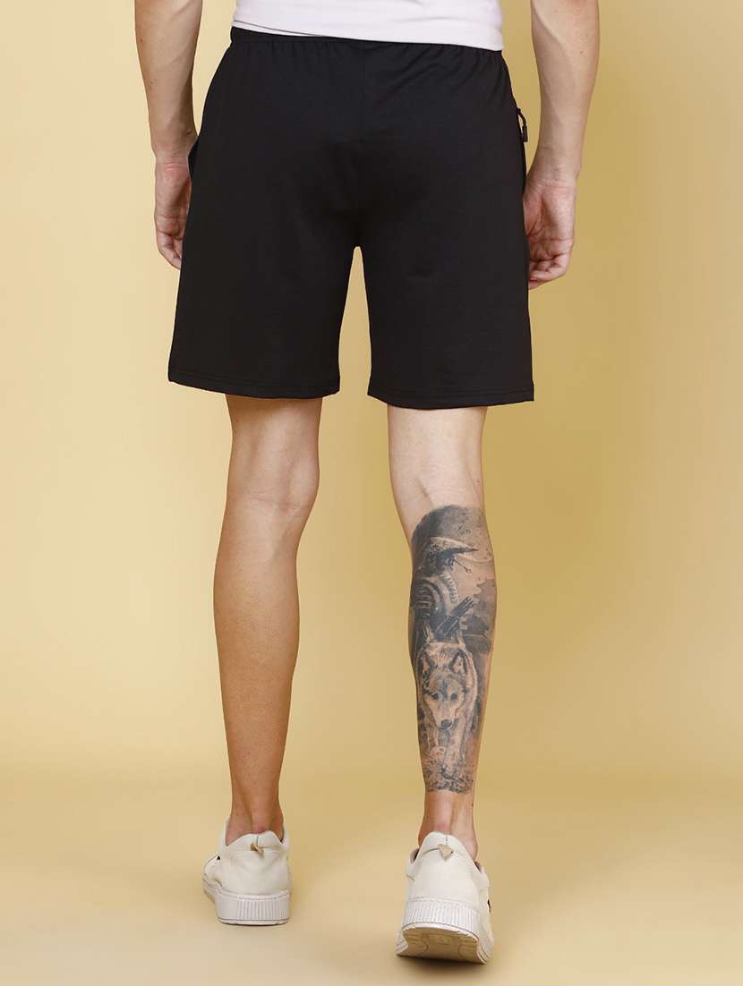 men solid mid rise regular fit shorts - 22468658 -  Standard Image - 4
