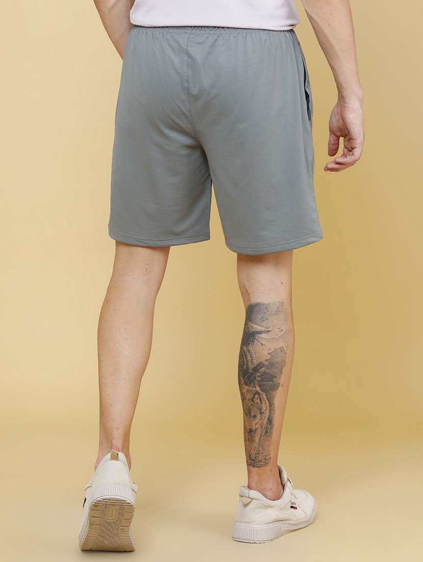 men solid mid rise regular fit shorts - 22468660 -  Standard Image - 4