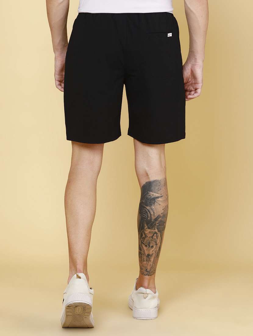 men solid mid rise regular fit sport shorts - 22468664 -  Standard Image - 4