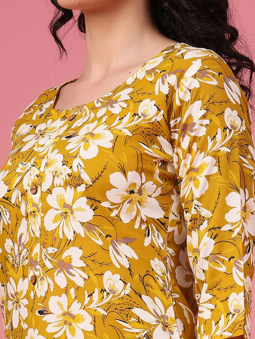 Women Printed Three Quarter Sleeve Ethnic Co-ord Set - 22468951 -  Standard Image - 1