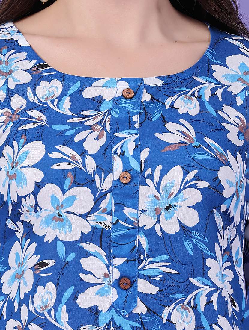 Women Printed Three Quarter Sleeve Ethnic Co-ord Set - 22468952 -  Standard Image - 1