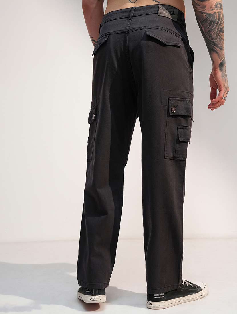 men grey cotton cargo - 22469132 -  Standard Image - 4