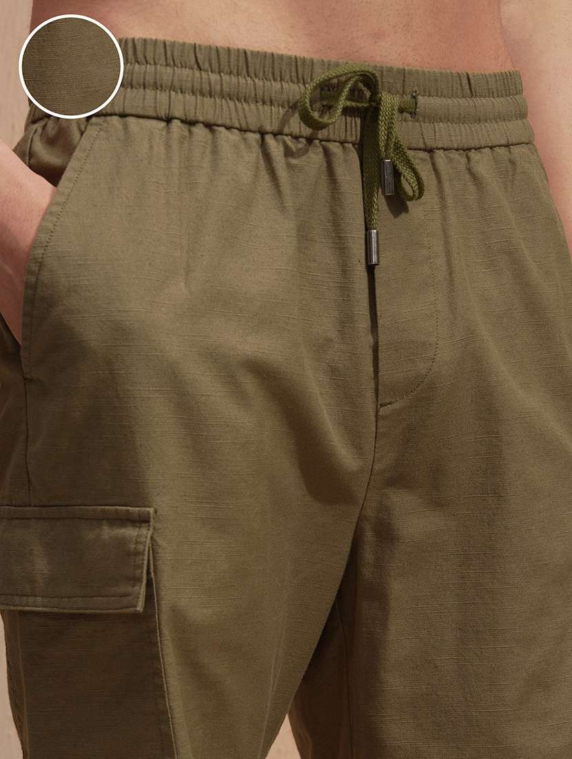  men olive loose fit cargo shorts - 22469165 -  Standard Image - 1