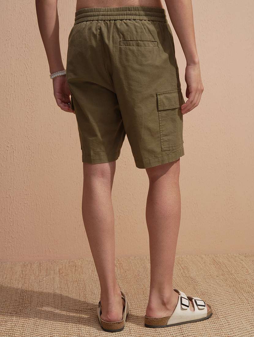  men olive loose fit cargo shorts - 22469165 -  Standard Image - 4